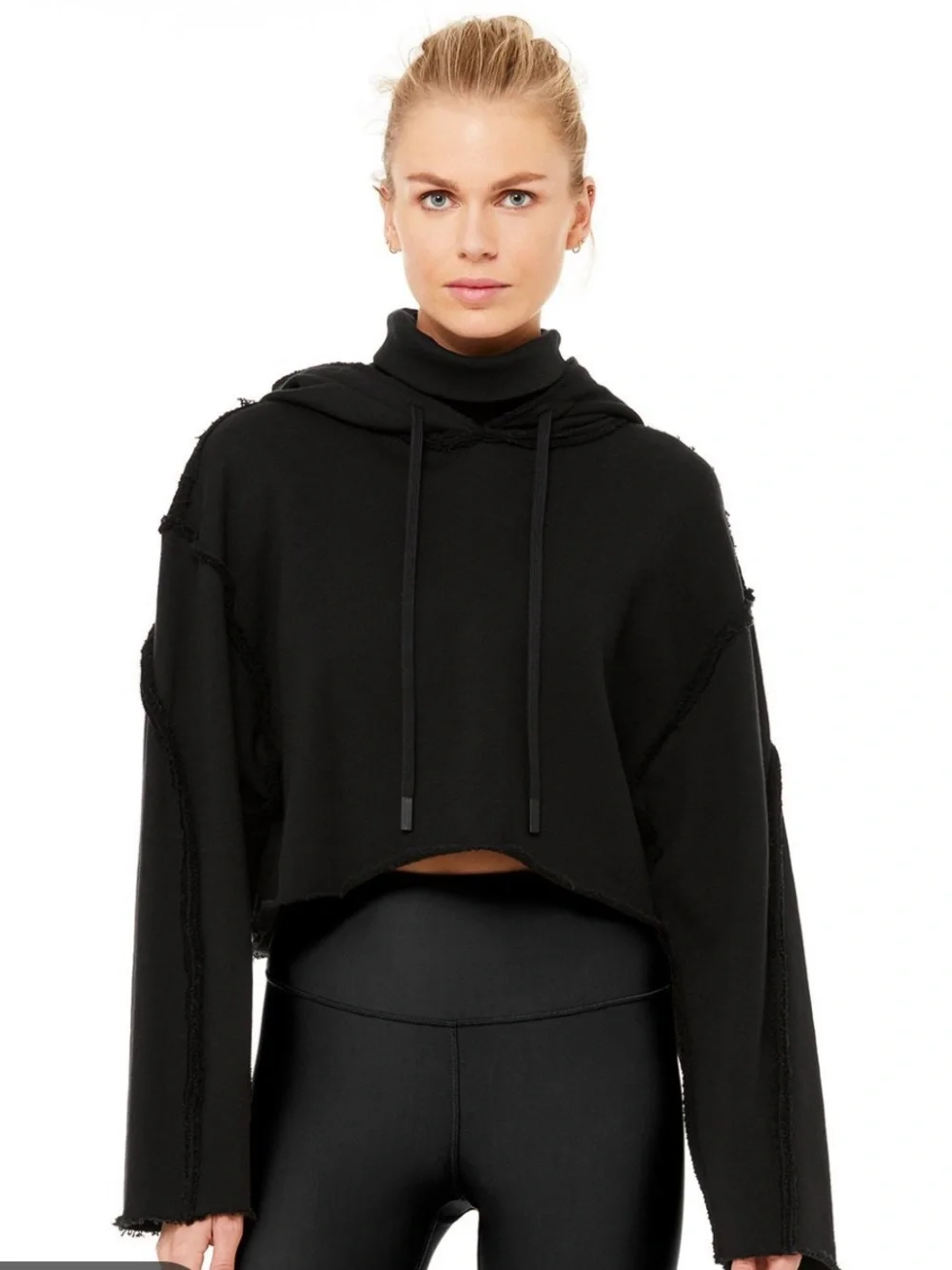 Alo Cropped Effortless Hoodie - Medium